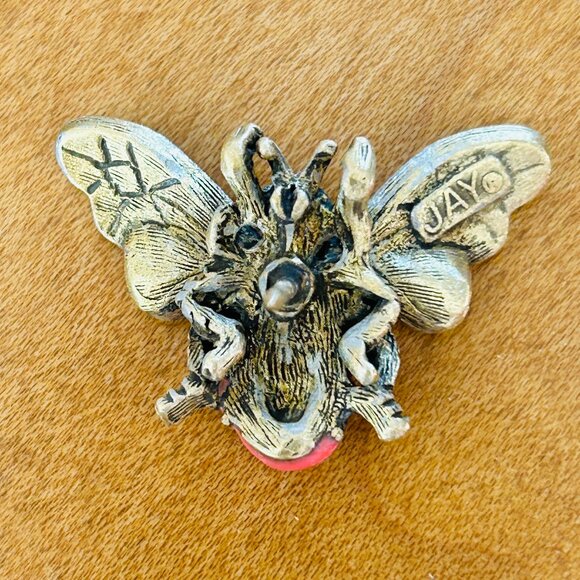 Vintage Jay Strongwater Gemstone Bee Brooch - Picture 6 of 8